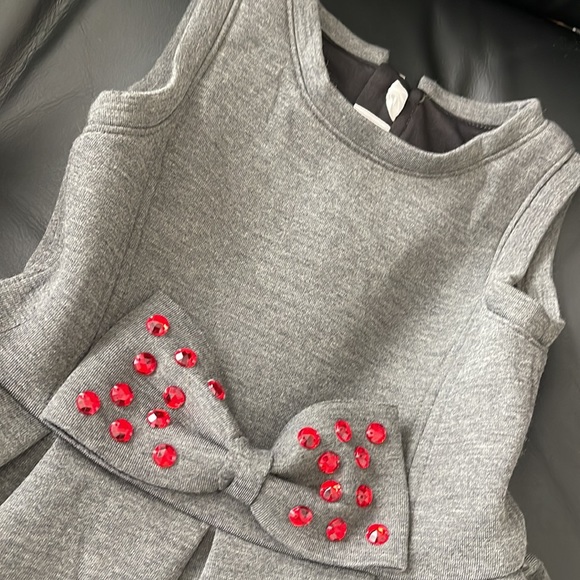 Deux Par Deux Girls 6 Dress Beautiful Grey Dress - Picture 4 of 6